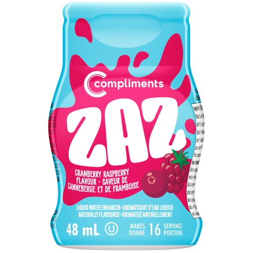 Buy Compliments ZAZ Liquid Water Enhancer Cranberry Raspberry 48