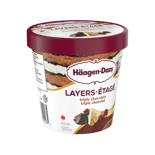 Buy Haagen-Dazs Ice Cream Layers Triple Chocolate 414 ml | Foodland