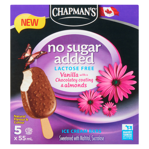 Buy Chapman's Lactose Free Ice Cream Bars Vanilla With Almonds 5 x