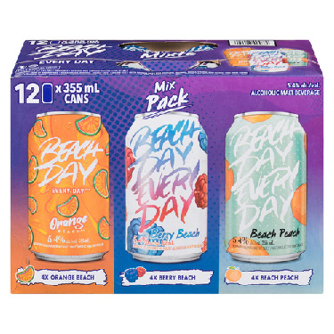Buy Beach Day Every Day Alcoholic Malt 5.4% Alcohol Mix Pack 12 x