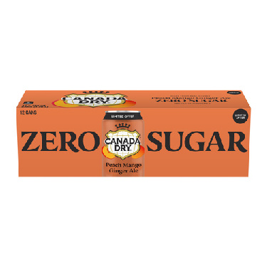 Buy Canada Dry Zero Sugar Ginger Ale Peach Mango 12 x 355 ml (cans