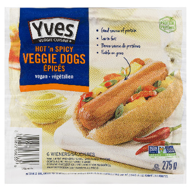 Buy Yves Veggie Cuisine Veggie Dogs Hot n' Spicy 275 g | Foodland