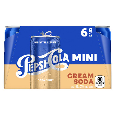 Buy Pepsi-Cola Soda Shop Cola Cream Soda Mini 6 x 222 ml (cans