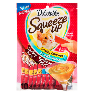 Buy Hartz Delectables Cat Treats Squeeze Up Variety 10 Pack 142